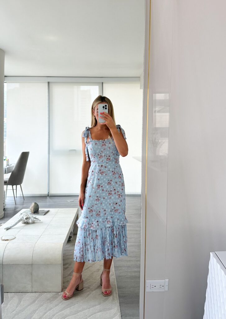 floral wedding guest dress