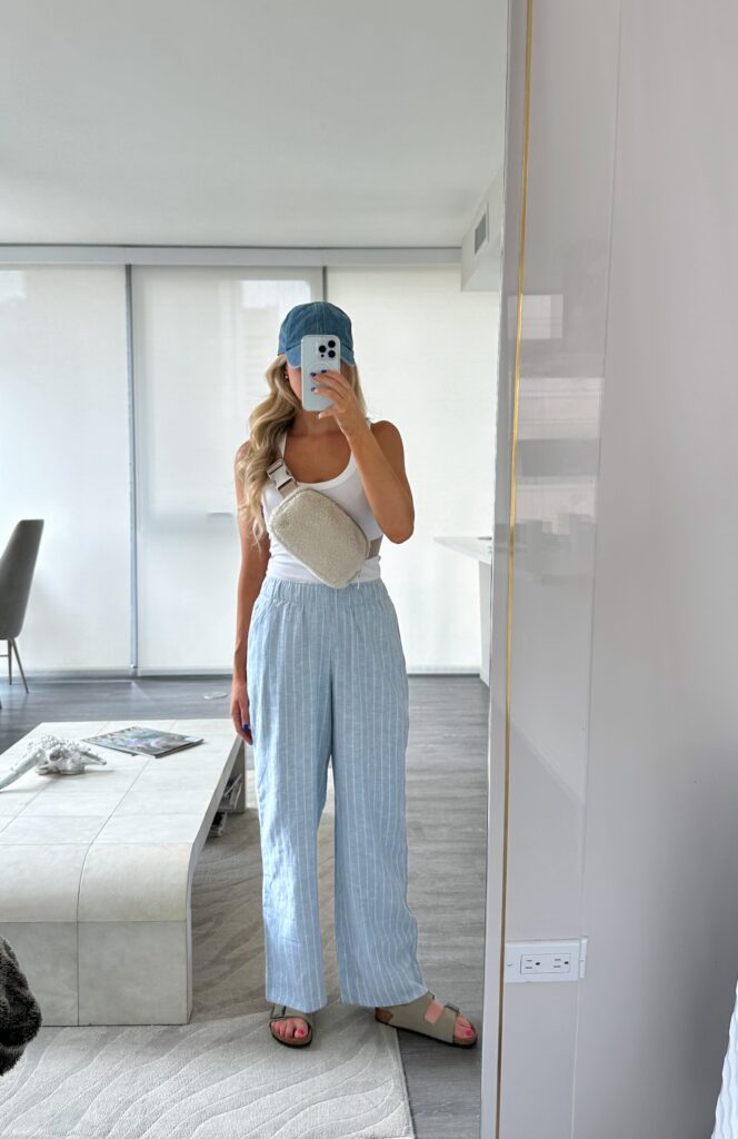 linen pants outfit for beach